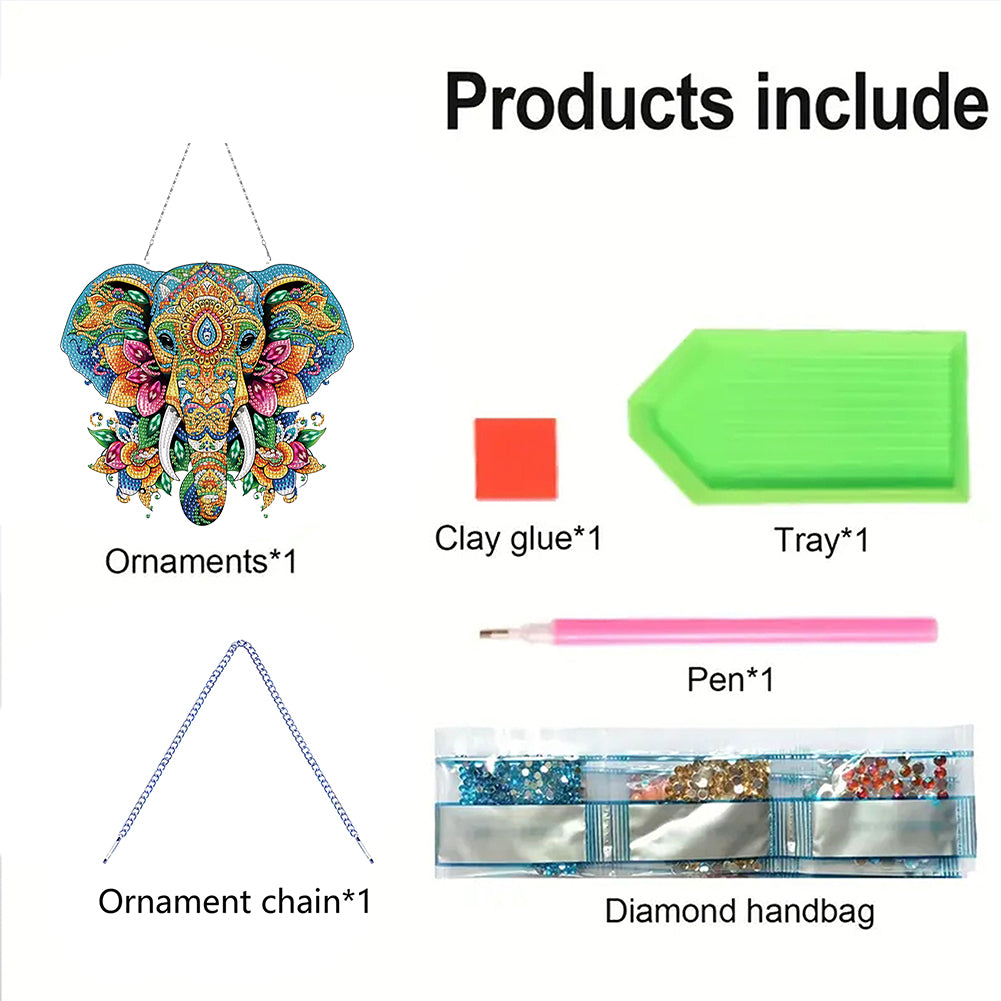 Acrylic Special Shape Animals Diamond Painting Ornaments for Garden Window Decor