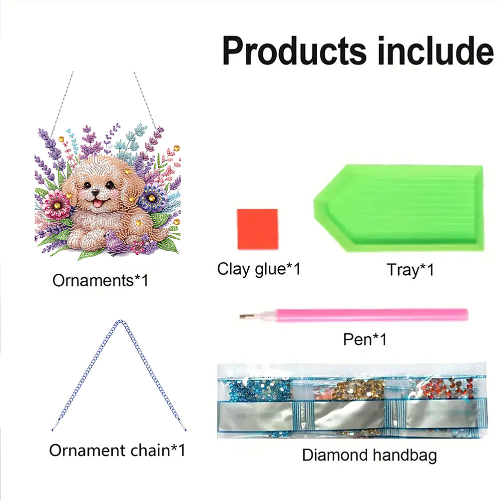 Acrylic Special Shape Animals Diamond Painting Ornaments for Garden Window Decor
