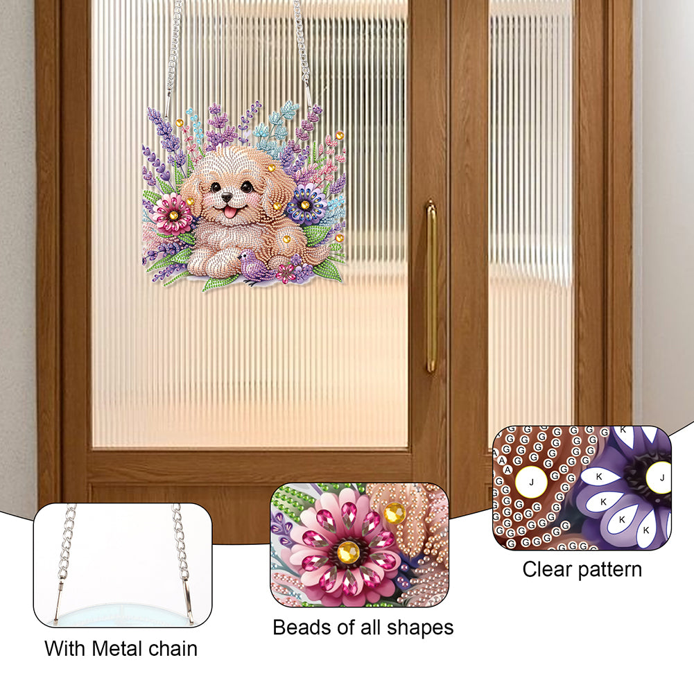 Acrylic Special Shape Animals Diamond Painting Ornaments for Garden Window Decor