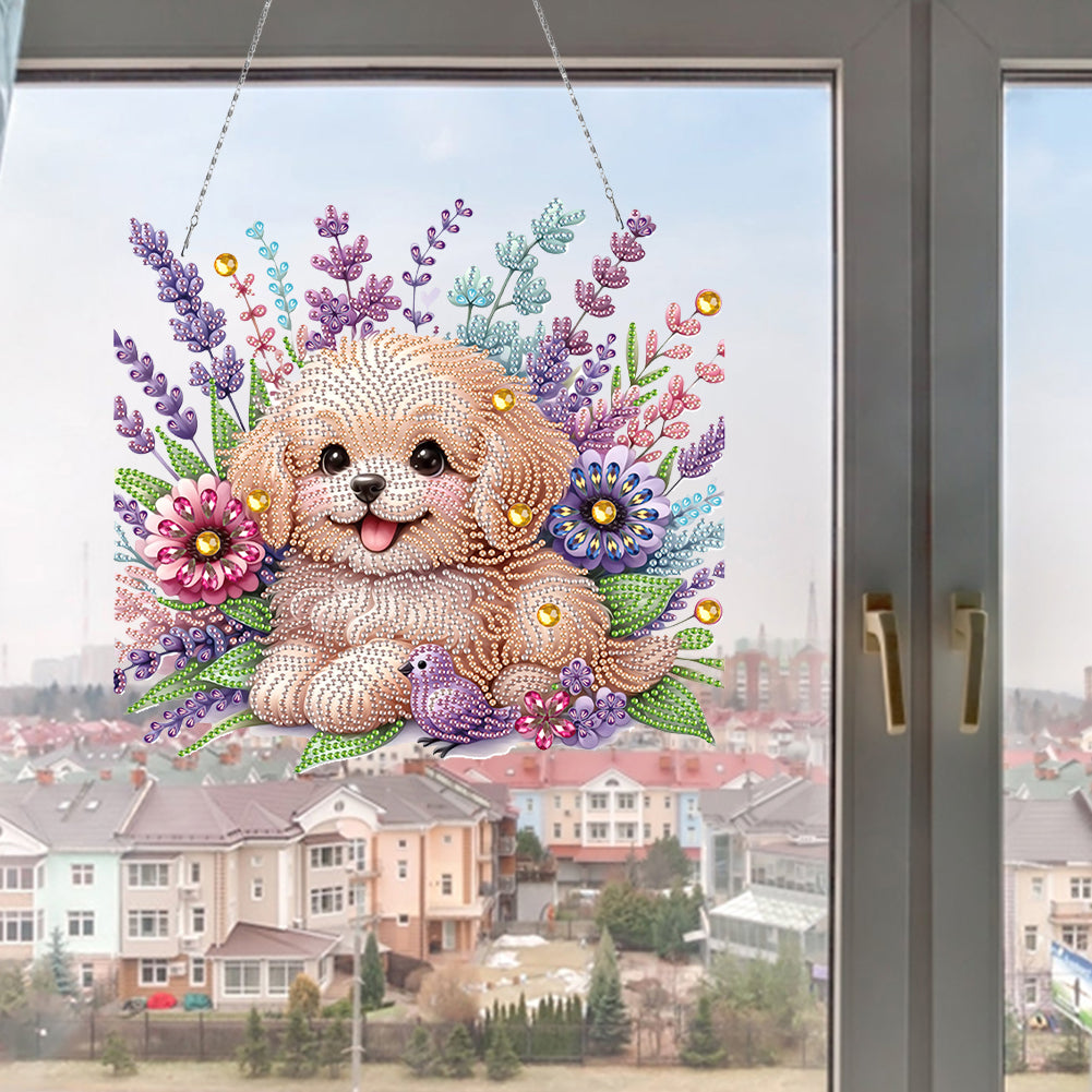 Acrylic Special Shape Animals Diamond Painting Ornaments for Garden Window Decor