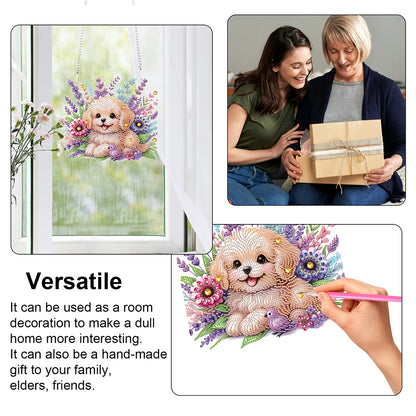 Acrylic Special Shape Animals Diamond Painting Ornaments for Garden Window Decor
