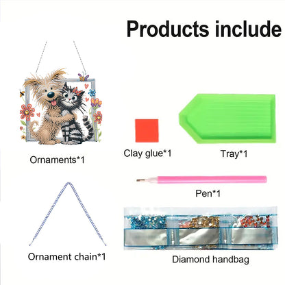 Acrylic Special Shape Animals Diamond Painting Ornaments for Garden Window Decor
