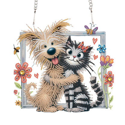 Acrylic Special Shape Animals Diamond Painting Ornaments for Garden Window Decor
