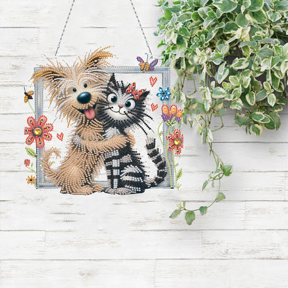 Acrylic Special Shape Animals Diamond Painting Ornaments for Garden Window Decor