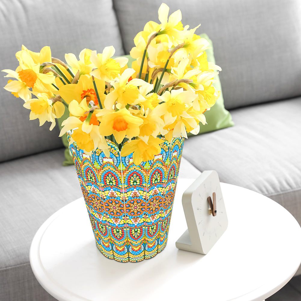 Diamond Painting Flower Vase Rhinestones Desktop Ornaments for Home Office Decor