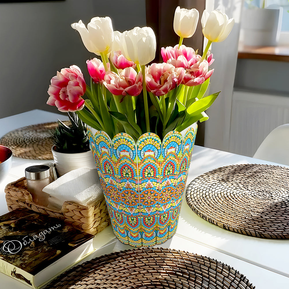 Diamond Painting Flower Vase Rhinestones Desktop Ornaments for Home Office Decor