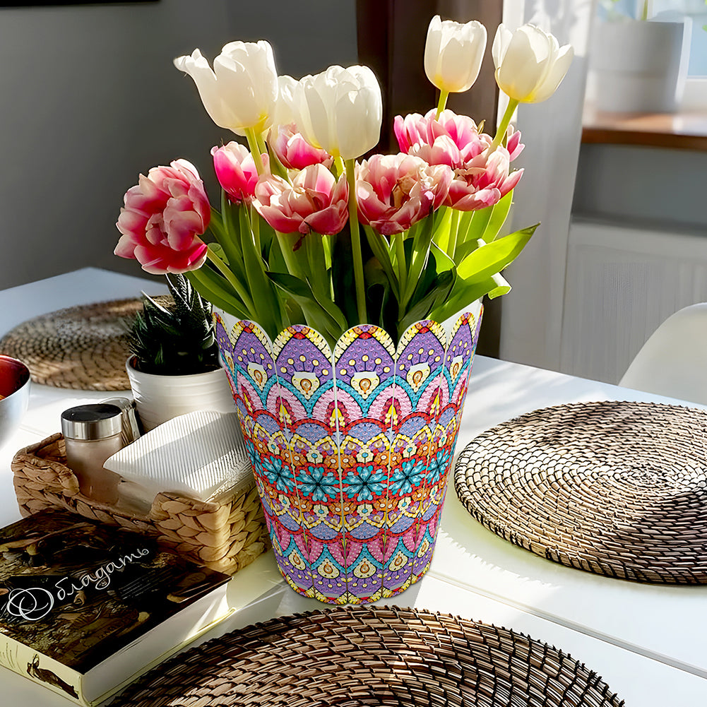 Diamond Painting Flower Vase Rhinestones Desktop Ornaments for Home Office Decor