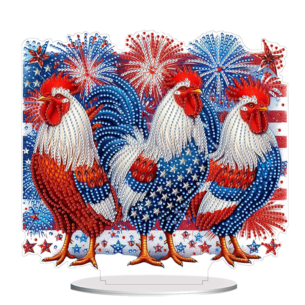 Independence Day Diamond Painting Tabletop Ornaments Kit for Adults Beginner
