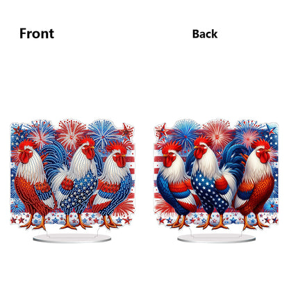 Independence Day Diamond Painting Tabletop Ornaments Kit for Adults Beginner