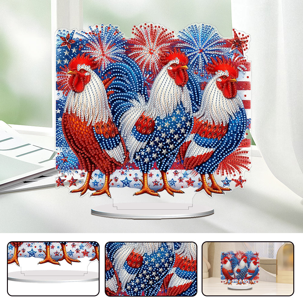 Independence Day Diamond Painting Tabletop Ornaments Kit for Adults Beginner