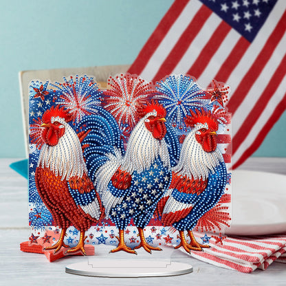 Independence Day Diamond Painting Tabletop Ornaments Kit for Adults Beginner