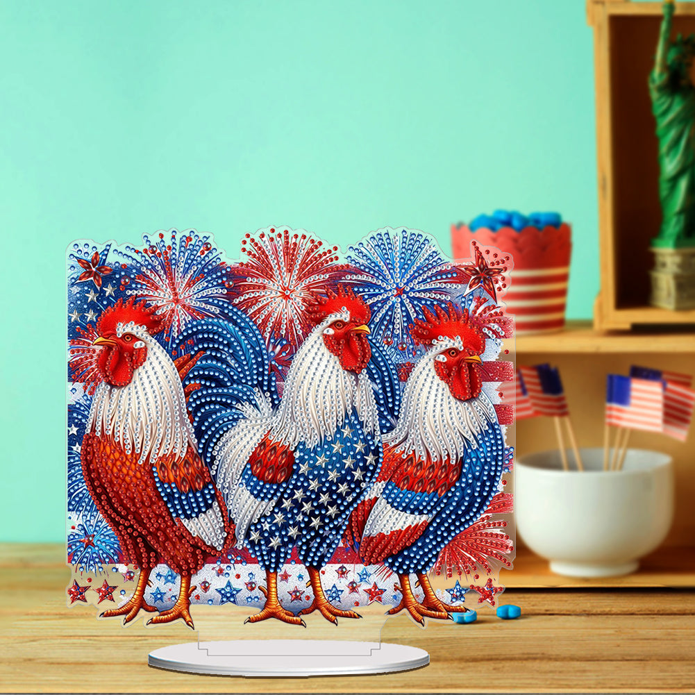 Independence Day Diamond Painting Tabletop Ornaments Kit for Adults Beginner