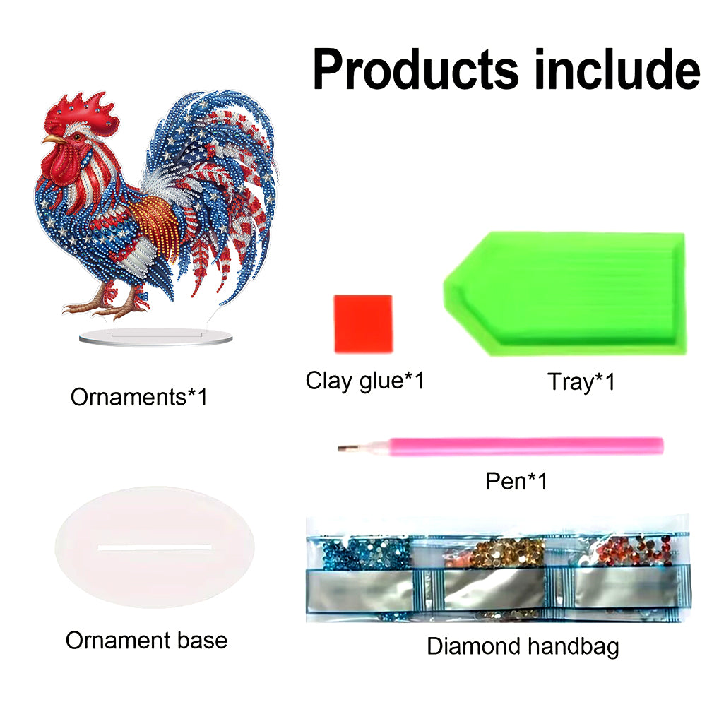 Independence Day Diamond Painting Tabletop Ornaments Kit for Adults Beginner