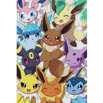 Pokémon - 11CT Stamped Cross Stitch 40*60CM