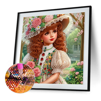 Elegant Little Girl - Special Shaped Drill Diamond Painting 30*30CM