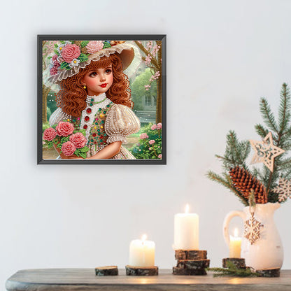 Elegant Little Girl - Special Shaped Drill Diamond Painting 30*30CM
