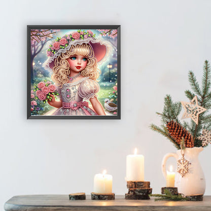 Elegant Little Girl - Special Shaped Drill Diamond Painting 30*30CM