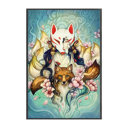 Japanese Fox - 11CT Stamped Cross Stitch 50*75CM