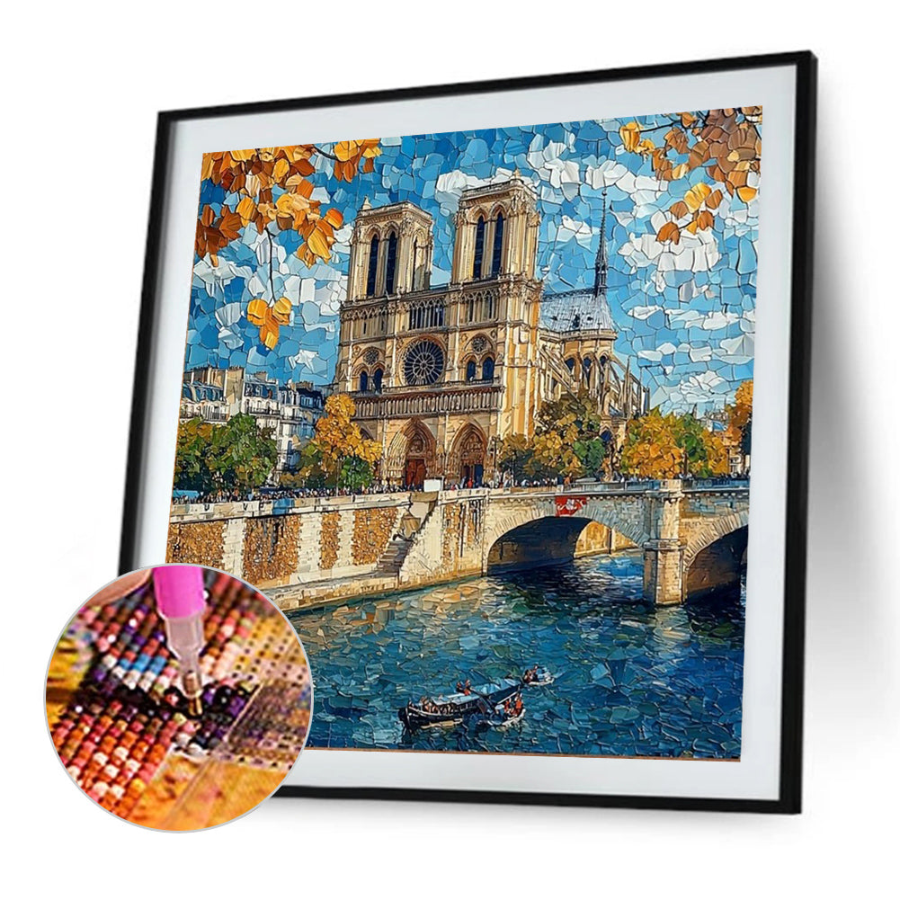 City Riverside - Full AB Round Drill Diamond Painting 40*40CM