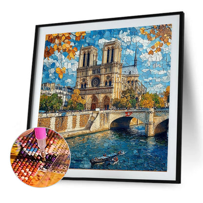 City Riverside - Full AB Round Drill Diamond Painting 40*40CM