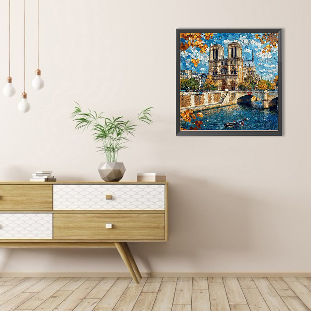 City Riverside - Full AB Round Drill Diamond Painting 40*40CM