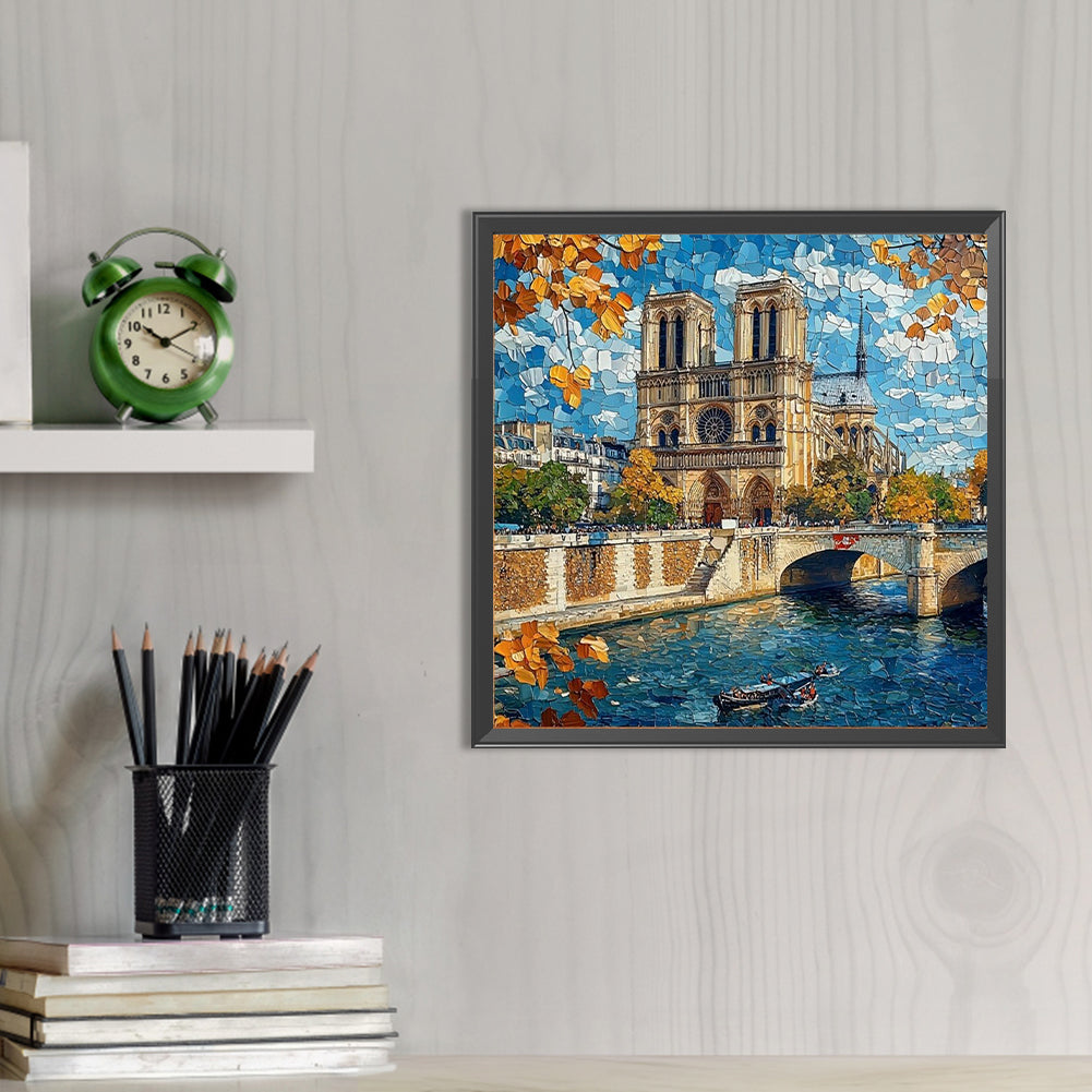City Riverside - Full AB Round Drill Diamond Painting 40*40CM