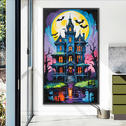 Mysterious Horror House - Full AB Round Drill Diamond Painting 40*70CM