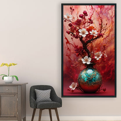 Vase - 11CT Stamped Cross Stitch 40*70CM