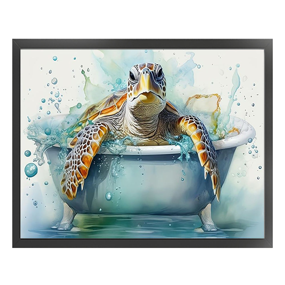 Turtle Bathing - 11CT Stamped Cross Stitch 50*40CM