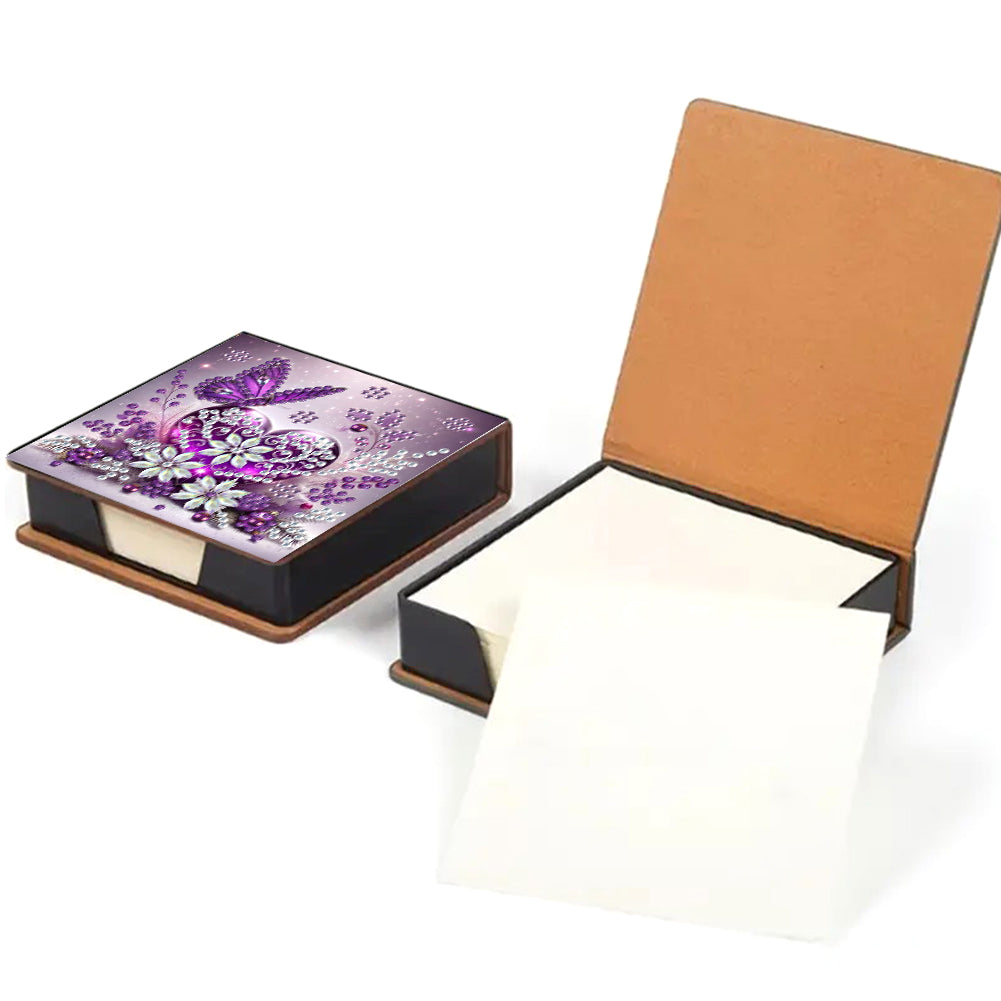 Leather 5D Diamond Painting Kit Note Box Diamond Art Notepad Box for Home Office