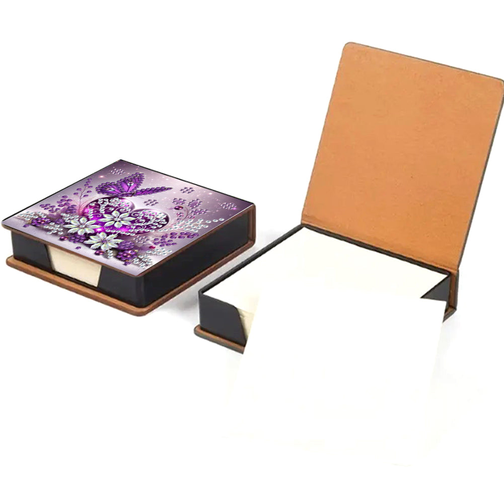 Leather 5D Diamond Painting Kit Note Box Diamond Art Notepad Box for Home Office