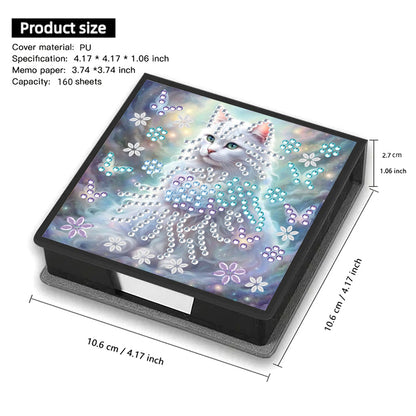 Leather 5D Diamond Painting Kit Note Box Diamond Art Notepad Box for Home Office