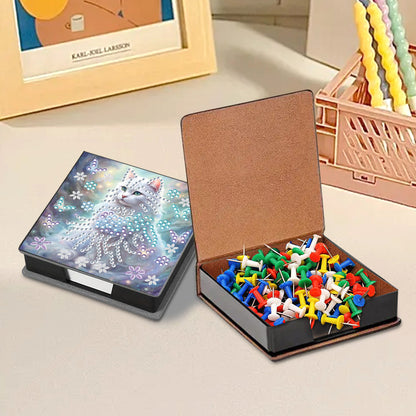Leather 5D Diamond Painting Kit Note Box Diamond Art Notepad Box for Home Office