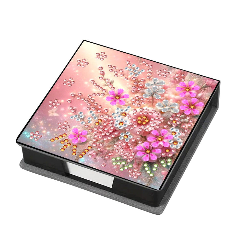 Leather 5D Diamond Painting Kit Note Box Diamond Art Notepad Box for Home Office