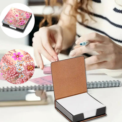 Leather 5D Diamond Painting Kit Note Box Diamond Art Notepad Box for Home Office