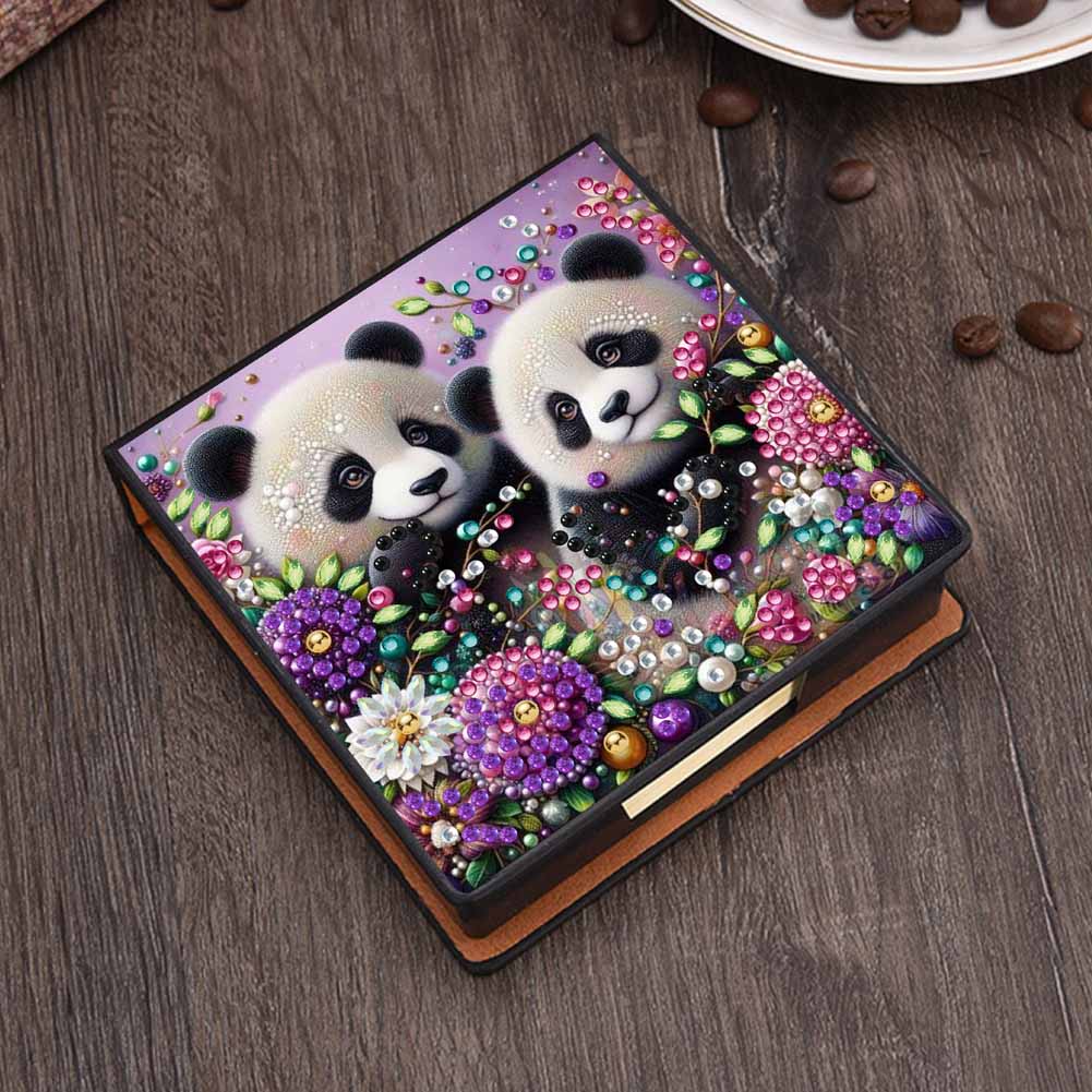 Leather 5D Diamond Painting Kit Note Box Diamond Art Notepad Box for Home Office