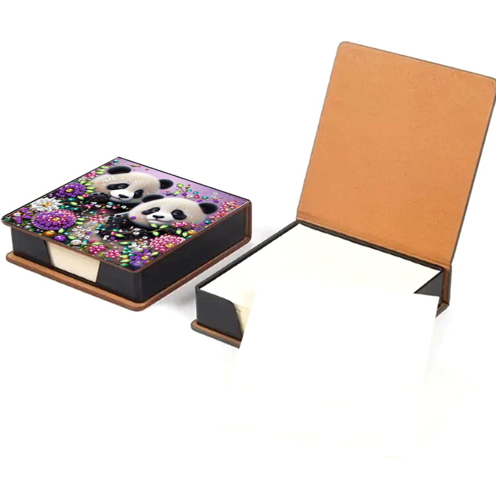 Leather 5D Diamond Painting Kit Note Box Diamond Art Notepad Box for Home Office