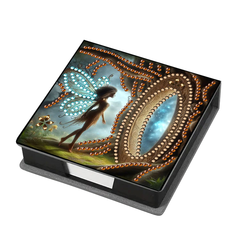 Leather 5D Diamond Painting Kit Note Box Diamond Art Notepad Box for Home Office