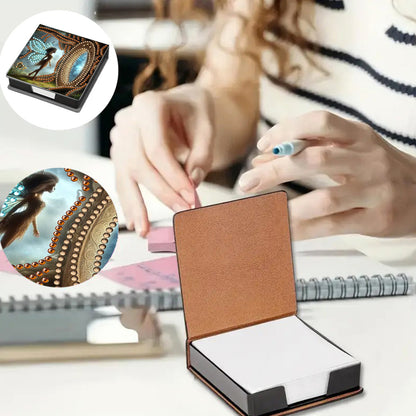 Leather 5D Diamond Painting Kit Note Box Diamond Art Notepad Box for Home Office
