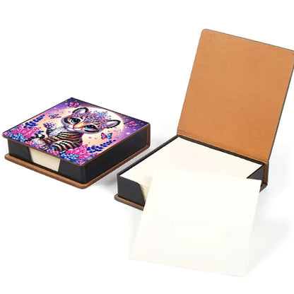 Leather 5D Diamond Painting Kit Note Box Diamond Art Notepad Box for Home Office