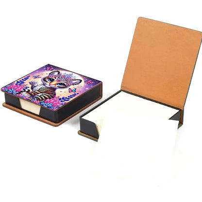 Leather 5D Diamond Painting Kit Note Box Diamond Art Notepad Box for Home Office