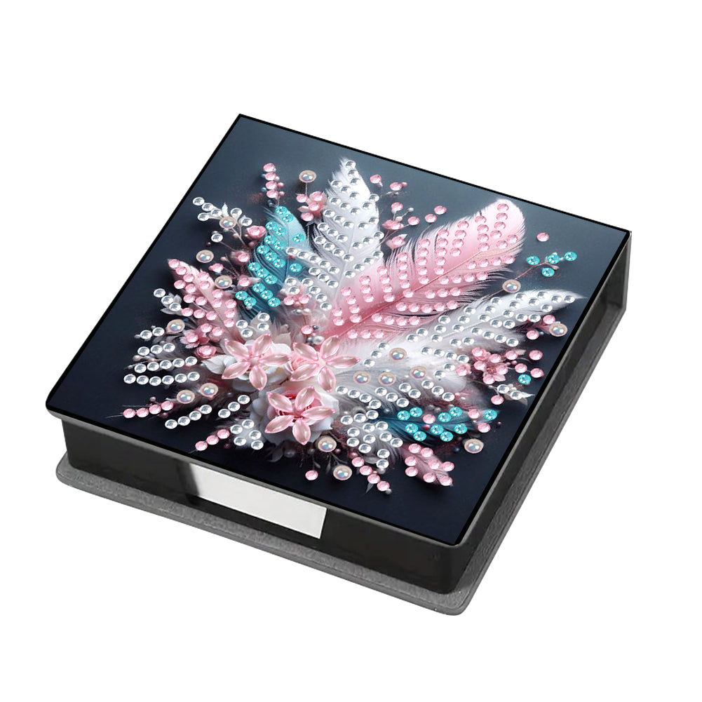 Leather 5D Diamond Painting Kit Note Box Diamond Art Notepad Box for Home Office