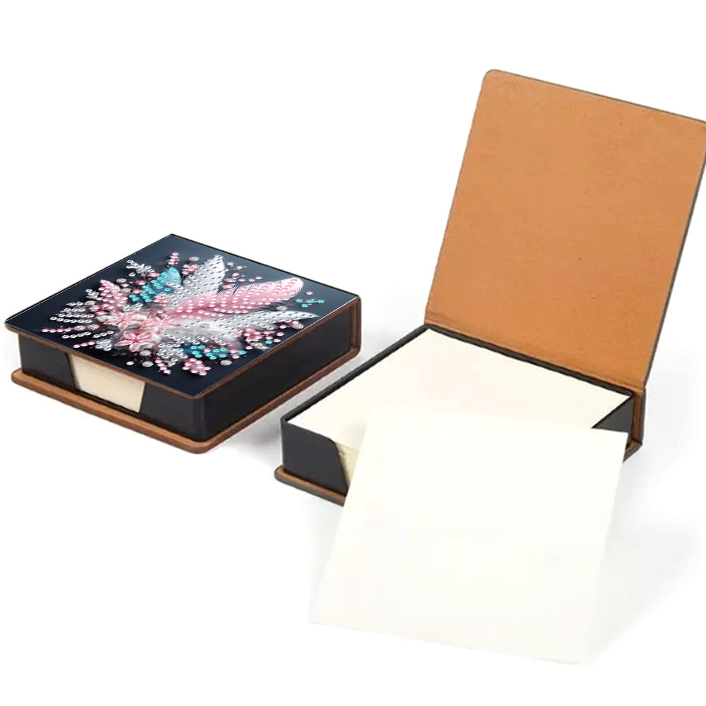 Leather 5D Diamond Painting Kit Note Box Diamond Art Notepad Box for Home Office