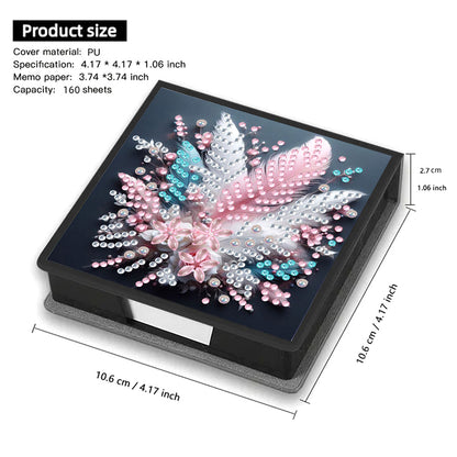 Leather 5D Diamond Painting Kit Note Box Diamond Art Notepad Box for Home Office
