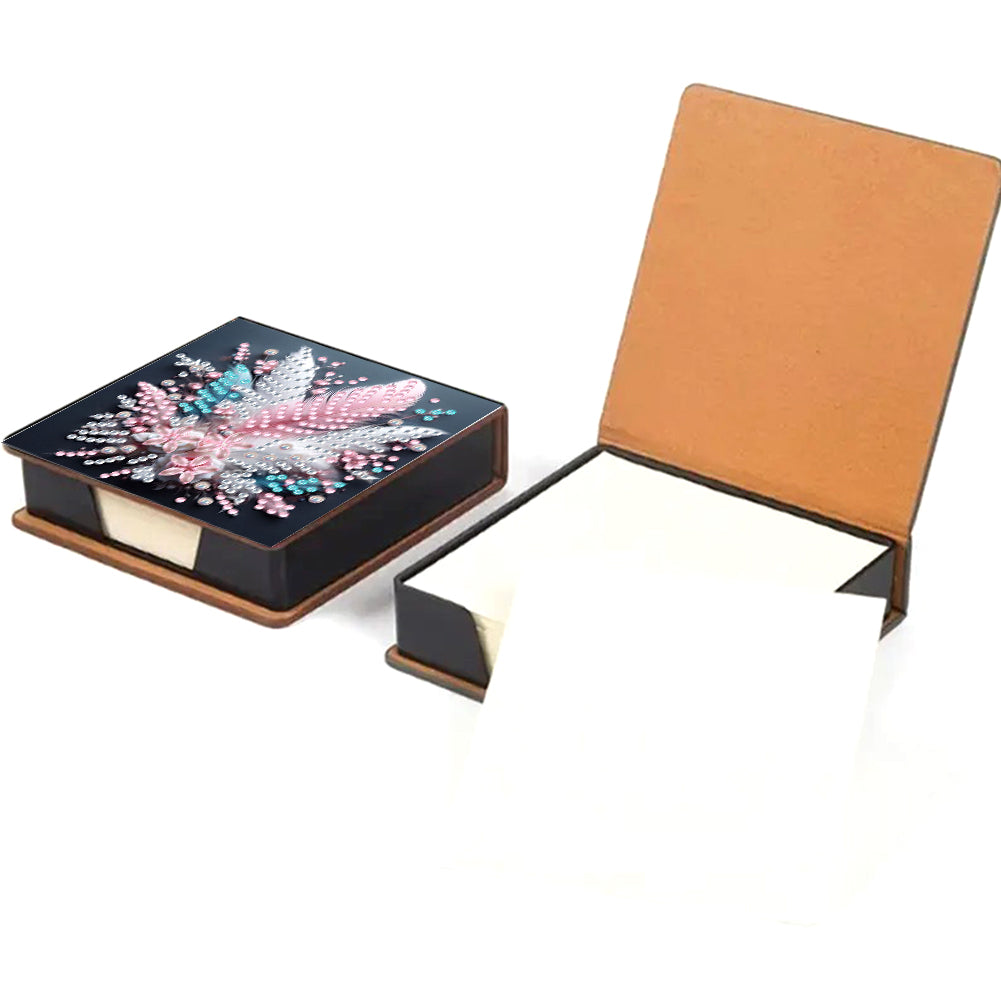 Leather 5D Diamond Painting Kit Note Box Diamond Art Notepad Box for Home Office