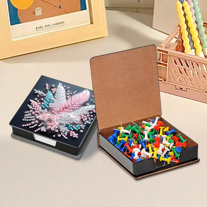 Leather 5D Diamond Painting Kit Note Box Diamond Art Notepad Box for Home Office