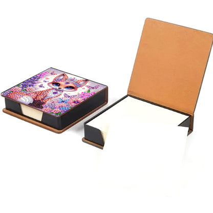 Leather 5D Diamond Painting Kit Note Box Diamond Art Notepad Box for Home Office