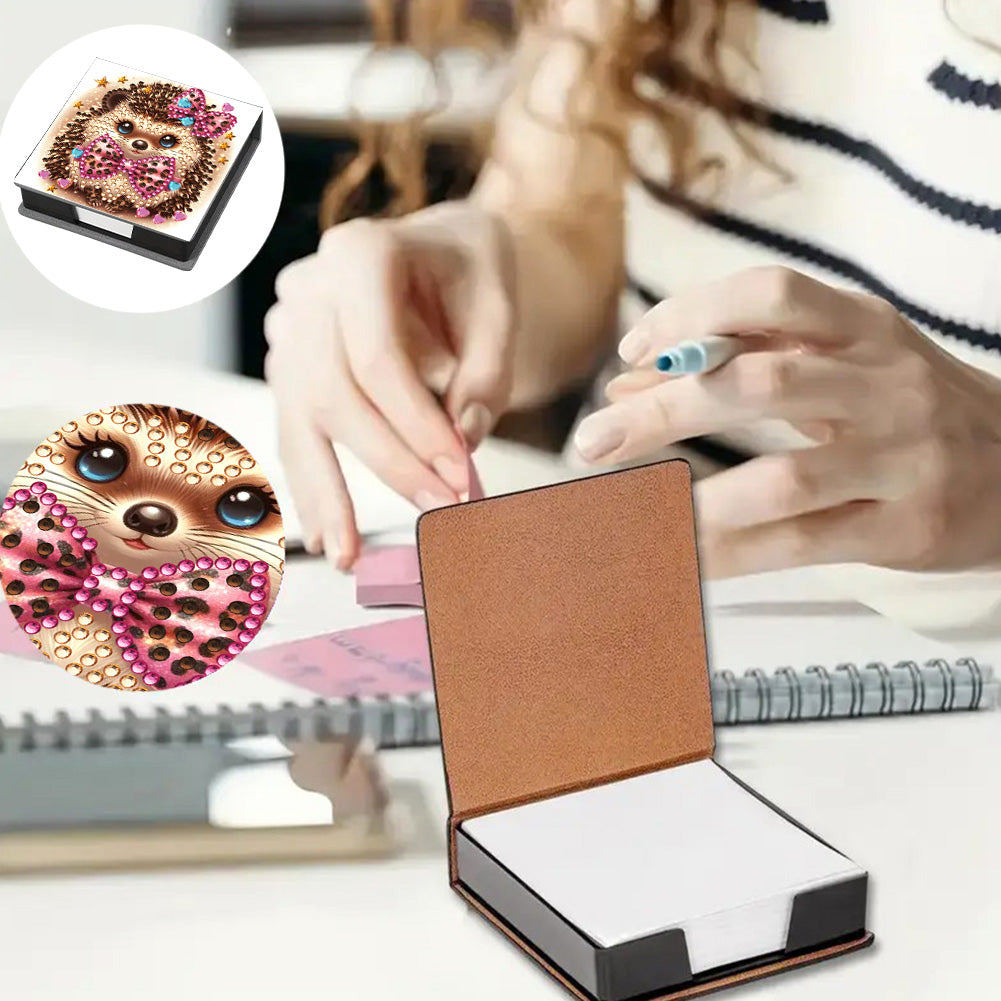 Leather 5D Diamond Painting Kit Note Box Diamond Art Notepad Box for Home Office