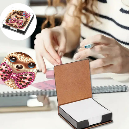 Leather 5D Diamond Painting Kit Note Box Diamond Art Notepad Box for Home Office