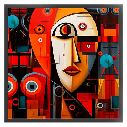 Abstract Figure Painting - 11CT Stamped Cross Stitch 40*40CM